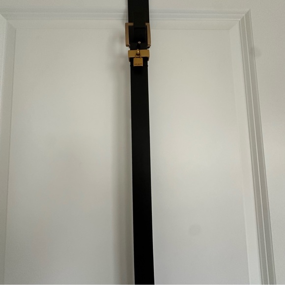 Kurt Geiger London 30mm Padlock Keeper Leather Belt - Size Small / Medium - Picture 3 of 12